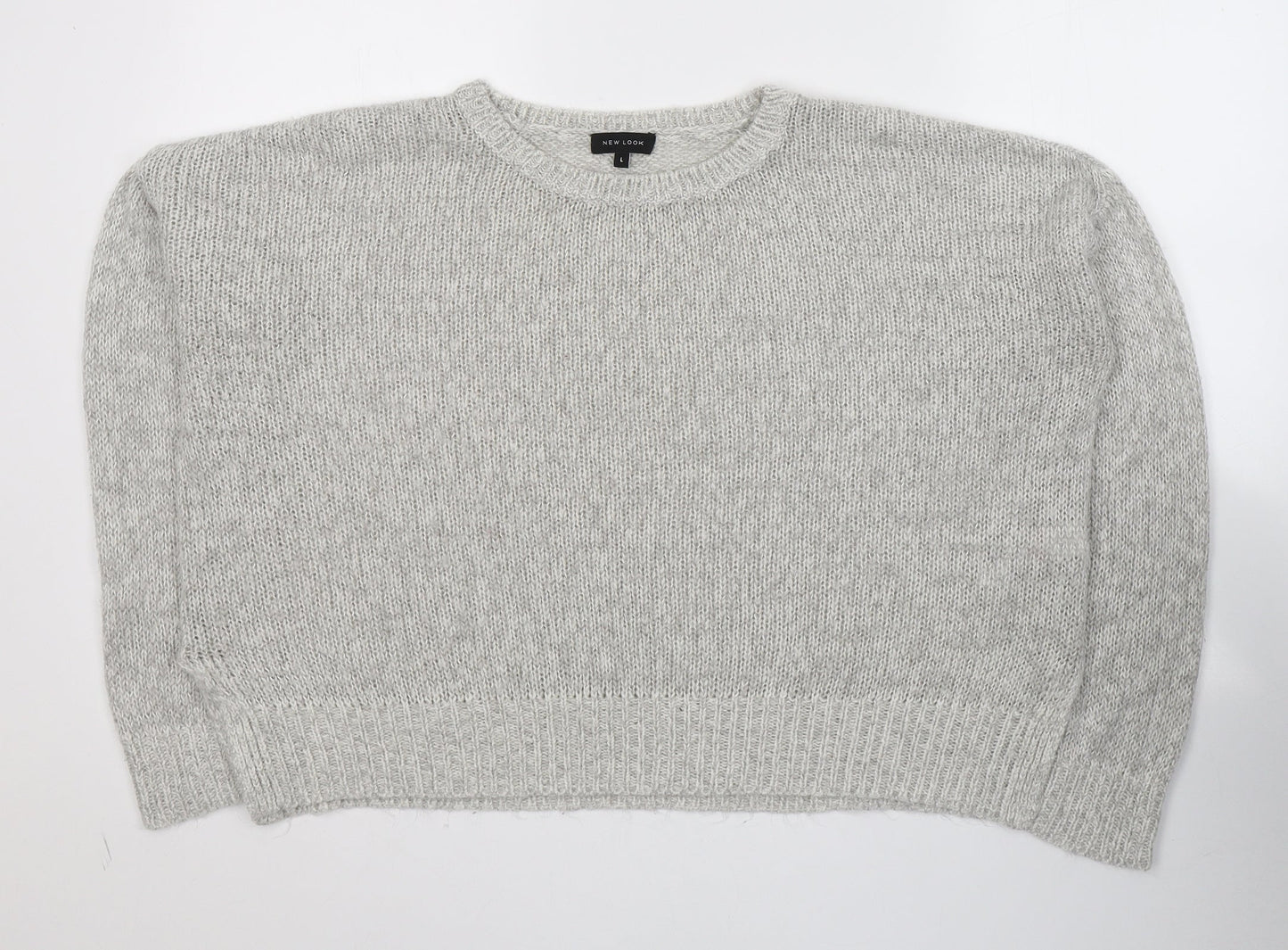 Womens UK Size L New Look Grey Pullover Jumper