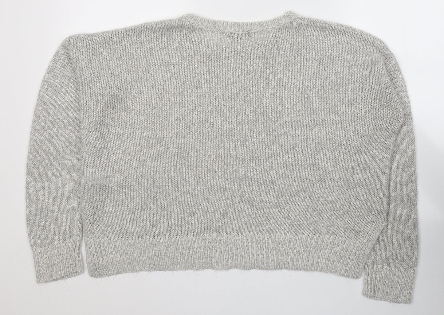 Womens UK Size L New Look Grey Pullover Jumper