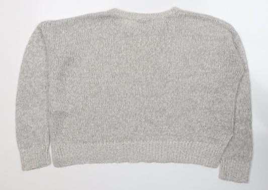 Womens UK Size L New Look Grey Pullover Jumper