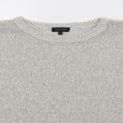 Womens UK Size L New Look Grey Pullover Jumper