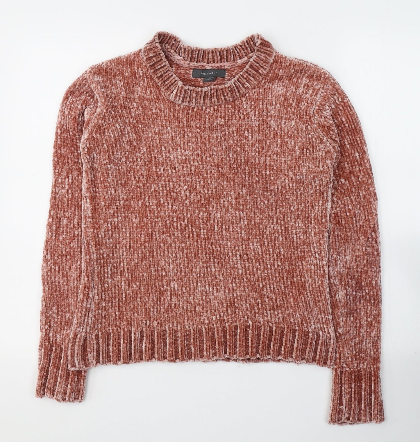 Primark Womens Pink Round Neck  Polyester Pullover Jumper Size 4