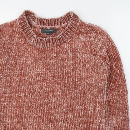 Primark Womens Pink Round Neck  Polyester Pullover Jumper Size 4