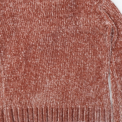 Primark Womens Pink Round Neck  Polyester Pullover Jumper Size 4