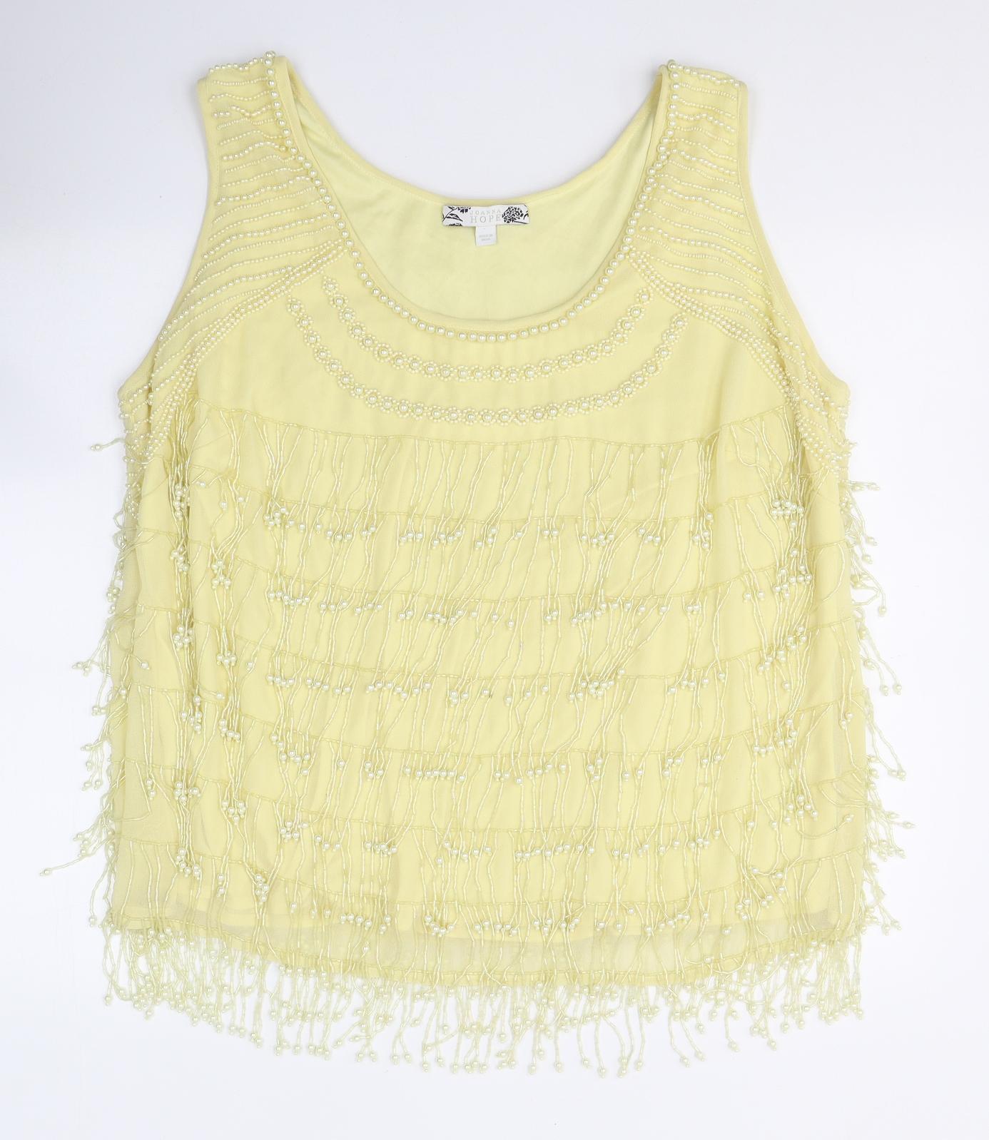 Womens UK Size 20 Joanna Hope Yellow Basic Blouse