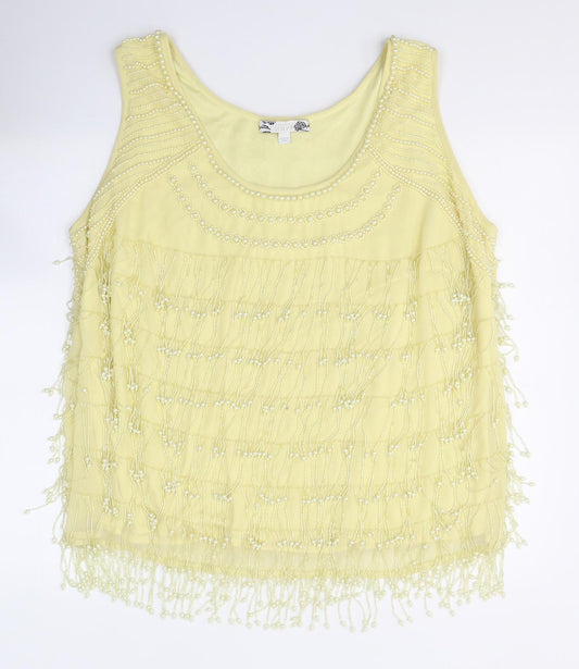 Womens UK Size 20 Joanna Hope Yellow Basic Blouse