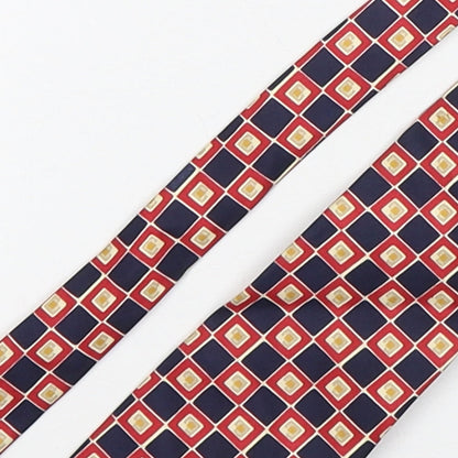 Marks and Spencer Mens Multicoloured Plaids & Checks Silk Pointed Tie One Size