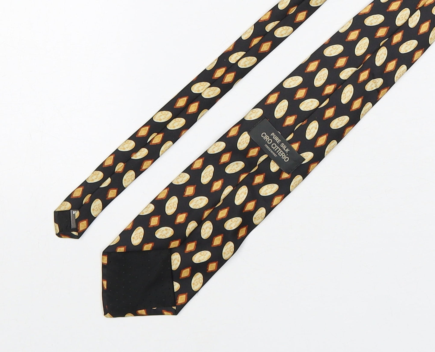 Mens Ciro Citterio Multicoloured Geometric  Pointed Tie