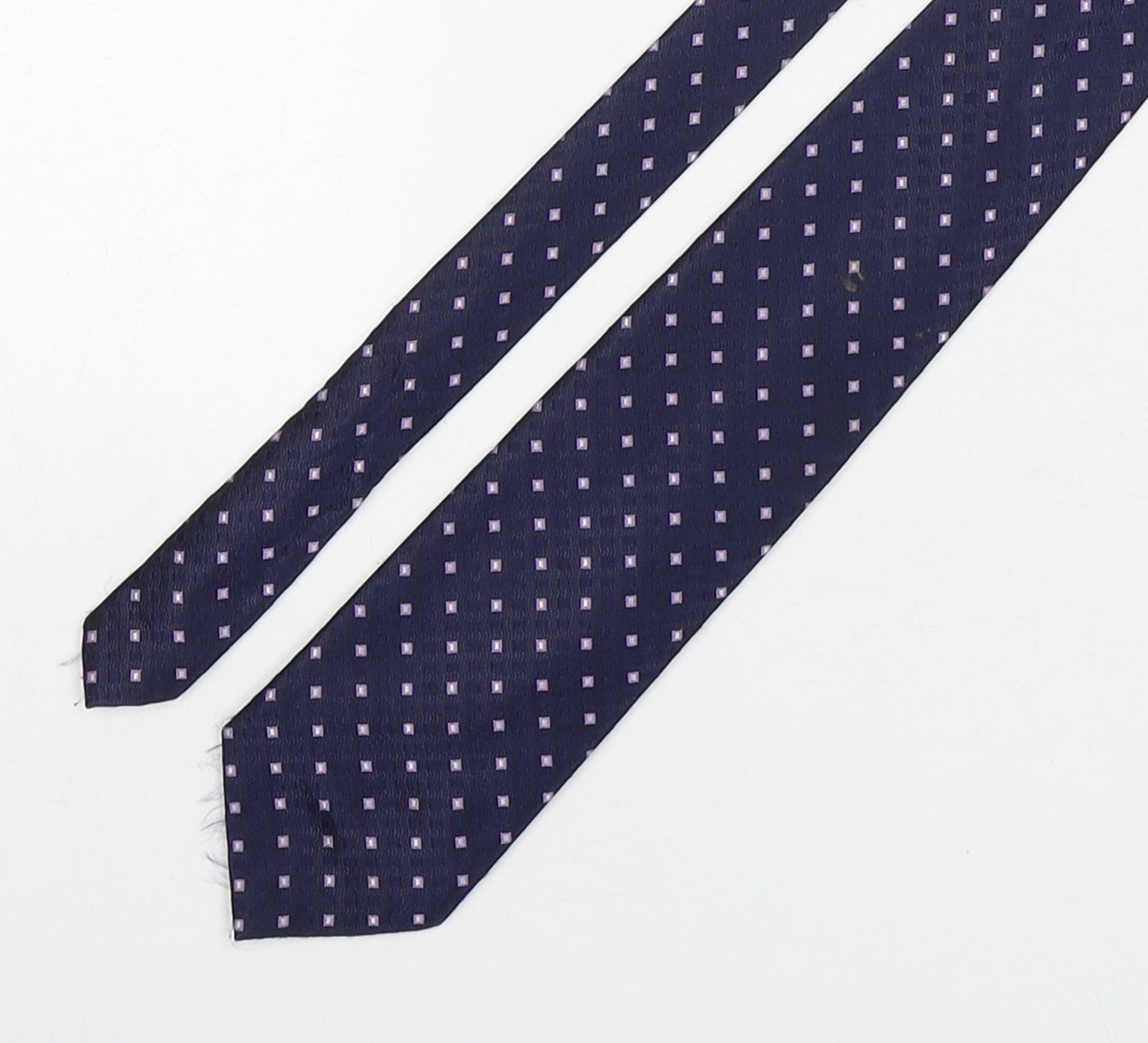 Marks and Spencer Mens Purple Geometric Polyester Pointed Tie One Size