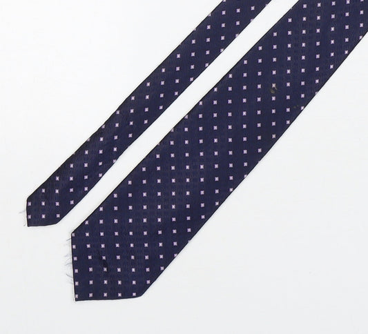 Marks and Spencer Mens Purple Geometric Polyester Pointed Tie One Size