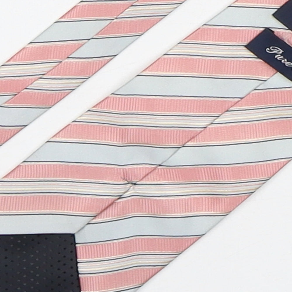 Nautica Mens Multicoloured Striped Silk Pointed Tie One Size