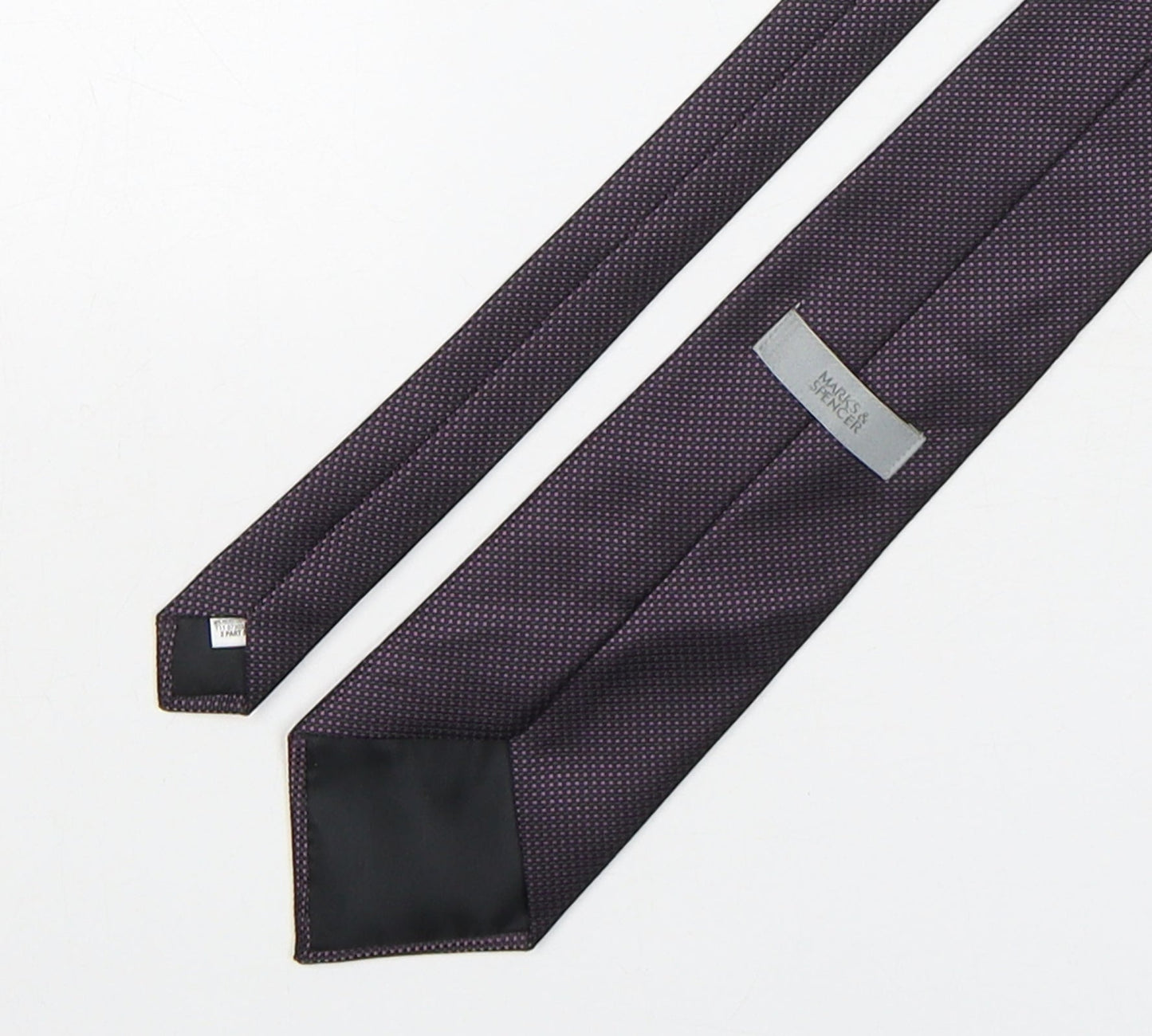 Marks and Spencer Mens Multicoloured Plaids & Checks Polyester Pointed Tie One Size