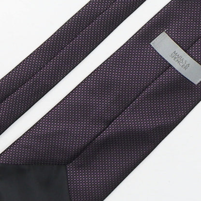 Marks and Spencer Mens Multicoloured Plaids & Checks Polyester Pointed Tie One Size