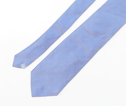 NEXT Mens Blue Striped Silk Pointed Tie One Size
