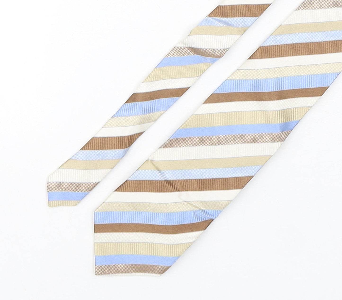 Tom English  Mens Multicoloured Striped Silk Pointed Tie One Size