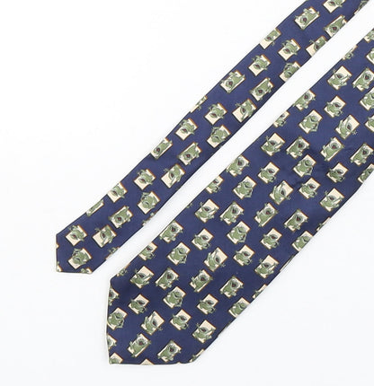 Marks and Spencer Mens Multicoloured Geometric Silk Pointed Tie One Size