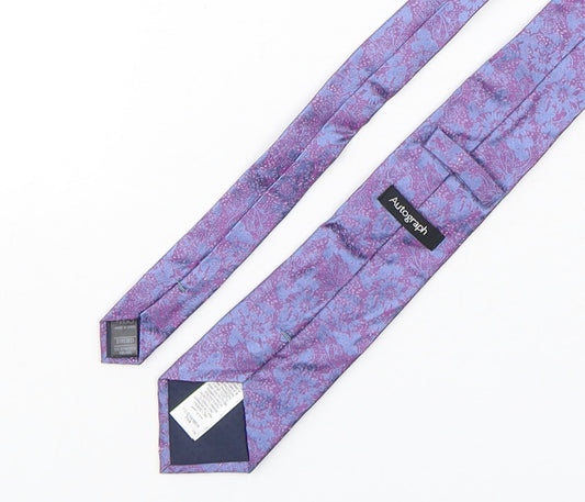 Autograph Mens Multicoloured Floral Silk Pointed Tie One Size