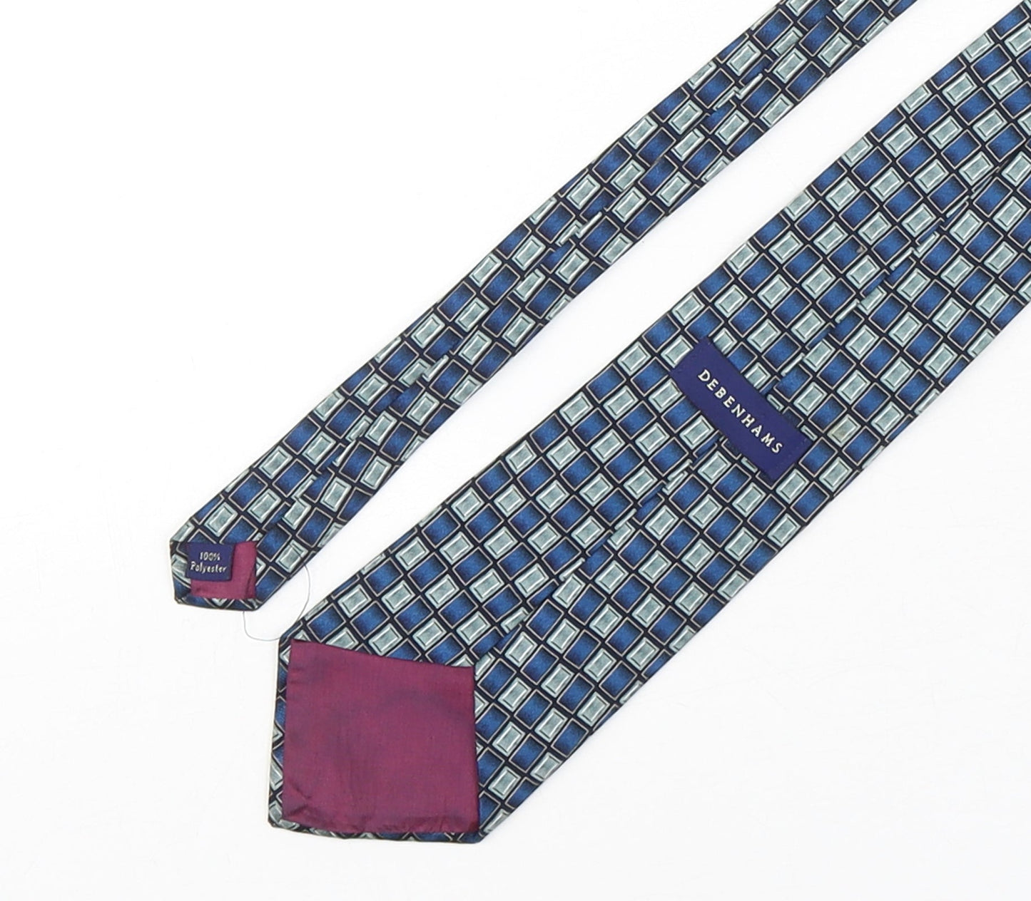 Debenhams Mens Multicoloured Geometric Polyester Pointed Tie One Size