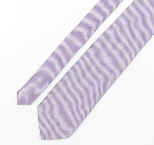 Marks and Spencer Mens Pink Plaids & Checks Silk Pointed Tie One Size