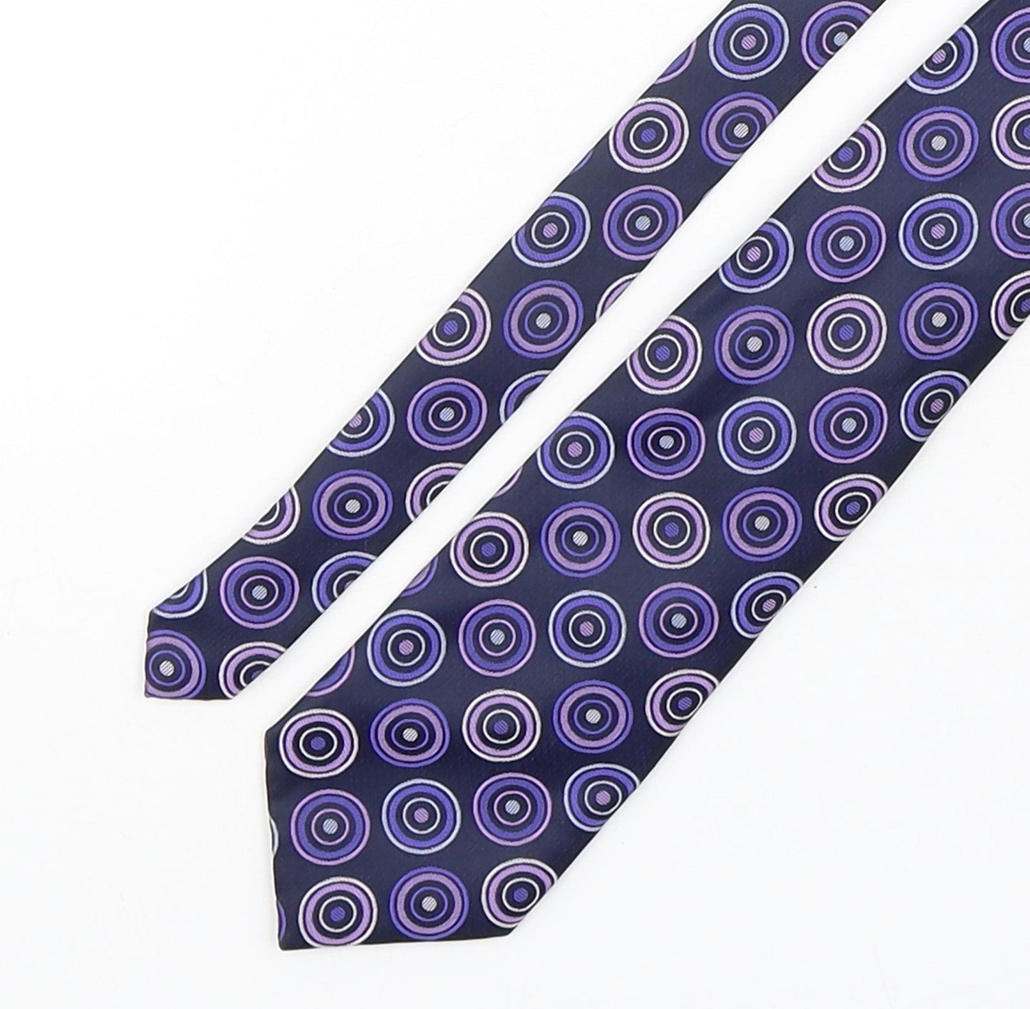 Lloyd Attree & Smith Mens Purple Geometric Polyester Pointed Tie One Size