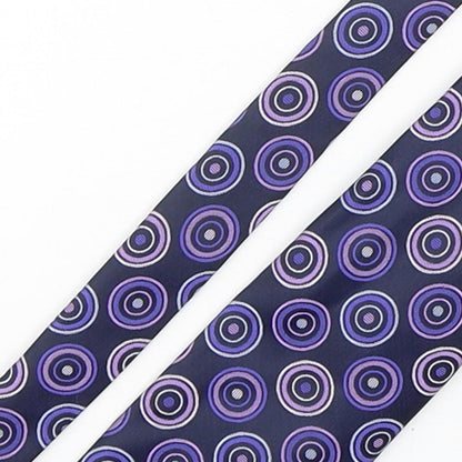 Lloyd Attree & Smith Mens Purple Geometric Polyester Pointed Tie One Size
