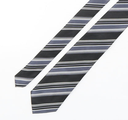 NEXT Mens Multicoloured Striped Polyester Pointed Tie One Size