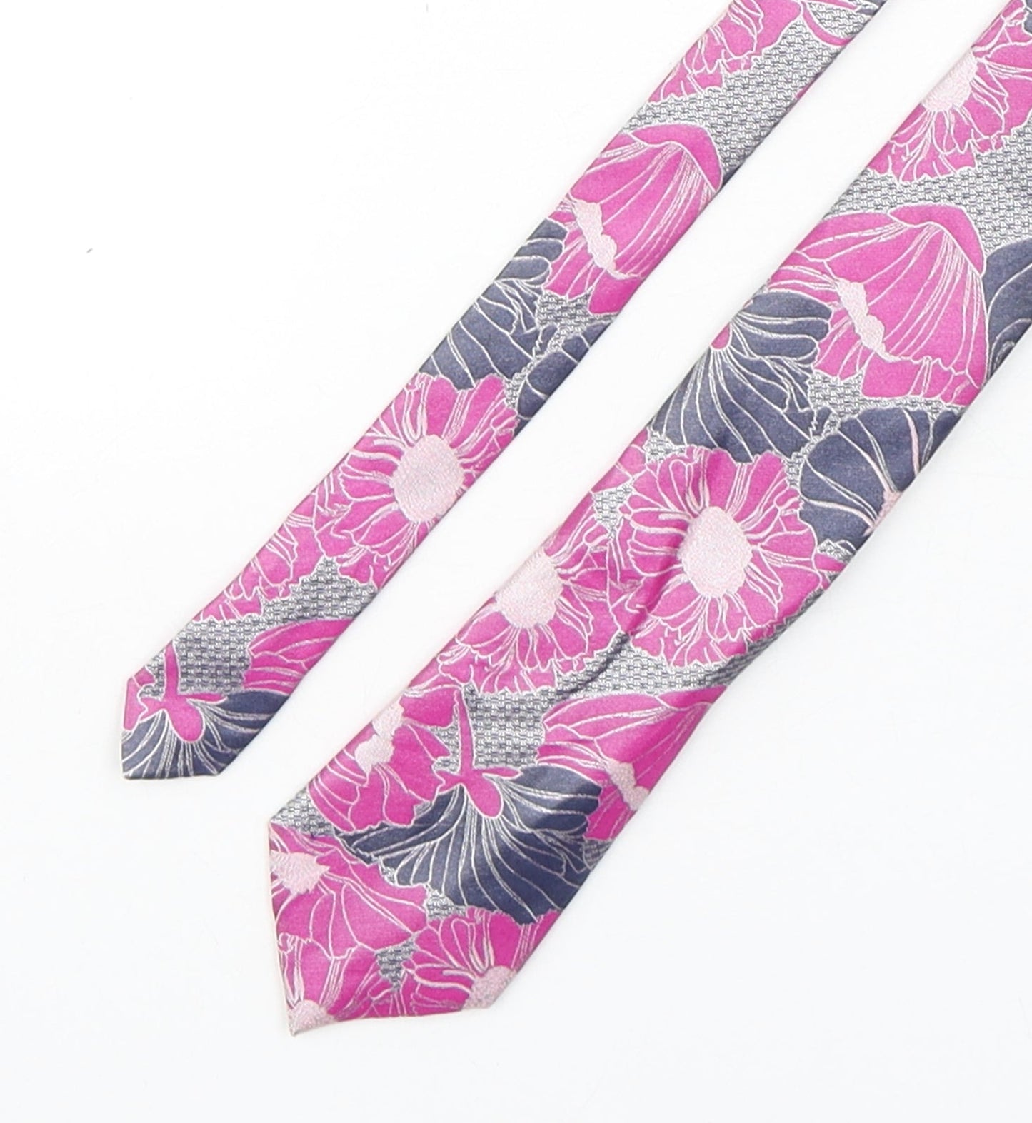 Marks and Spencer Mens Multicoloured Floral Silk Pointed Tie One Size