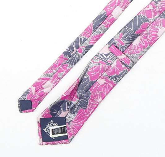 Marks and Spencer Mens Multicoloured Floral Silk Pointed Tie One Size