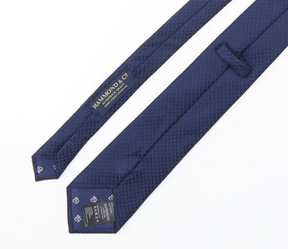 Hammond & CO Mens Blue  Silk Pointed Tie One Size