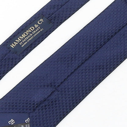 Hammond & CO Mens Blue  Silk Pointed Tie One Size
