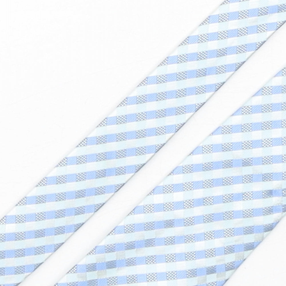 Preworn  Mens Multicoloured Plaids & Checks Polyester Pointed Tie One Size