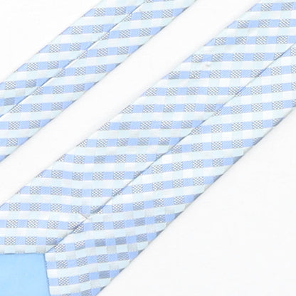 Preworn  Mens Multicoloured Plaids & Checks Polyester Pointed Tie One Size