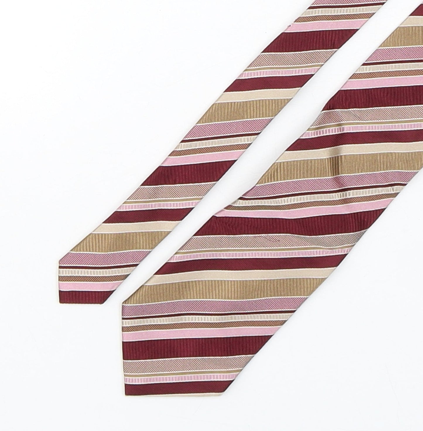 Racing Green  Mens Multicoloured Striped Silk Pointed Tie One Size