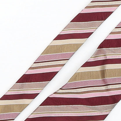 Racing Green  Mens Multicoloured Striped Silk Pointed Tie One Size