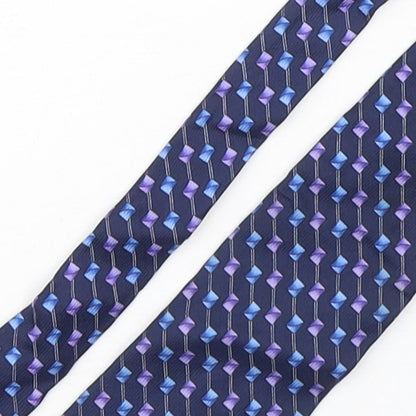 Preworn Mens Multicoloured Geometric Silk Pointed Tie One Size