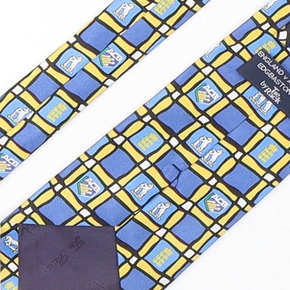 Tie Rack  Mens Multicoloured Plaids & Checks Polyacrylate Fibre Pointed Tie One Size - England VS Australia Edgbaston 2001
