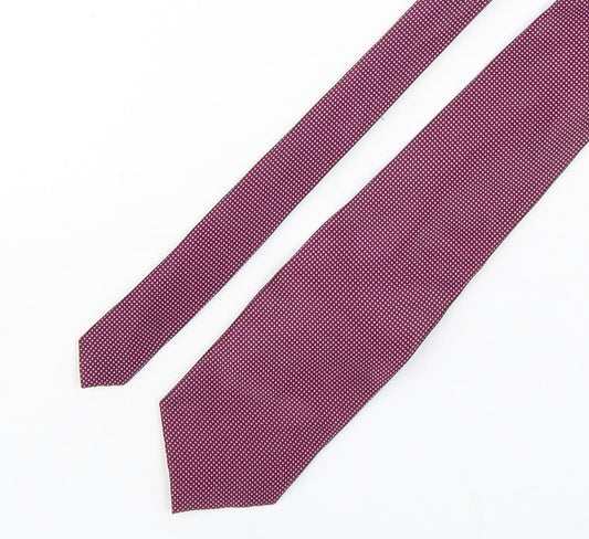 Marks and Spencer Mens Purple Plaids & Checks Silk Pointed Tie One Size