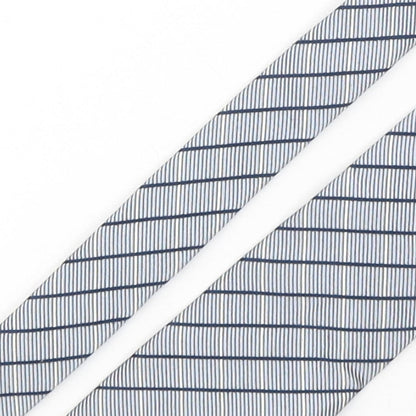 Preworn Mens Blue Striped Silk Pointed Tie One Size