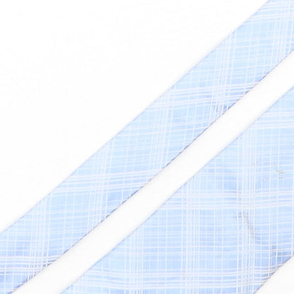 NEXT Mens Blue Plaids & Checks Silk Pointed Tie One Size