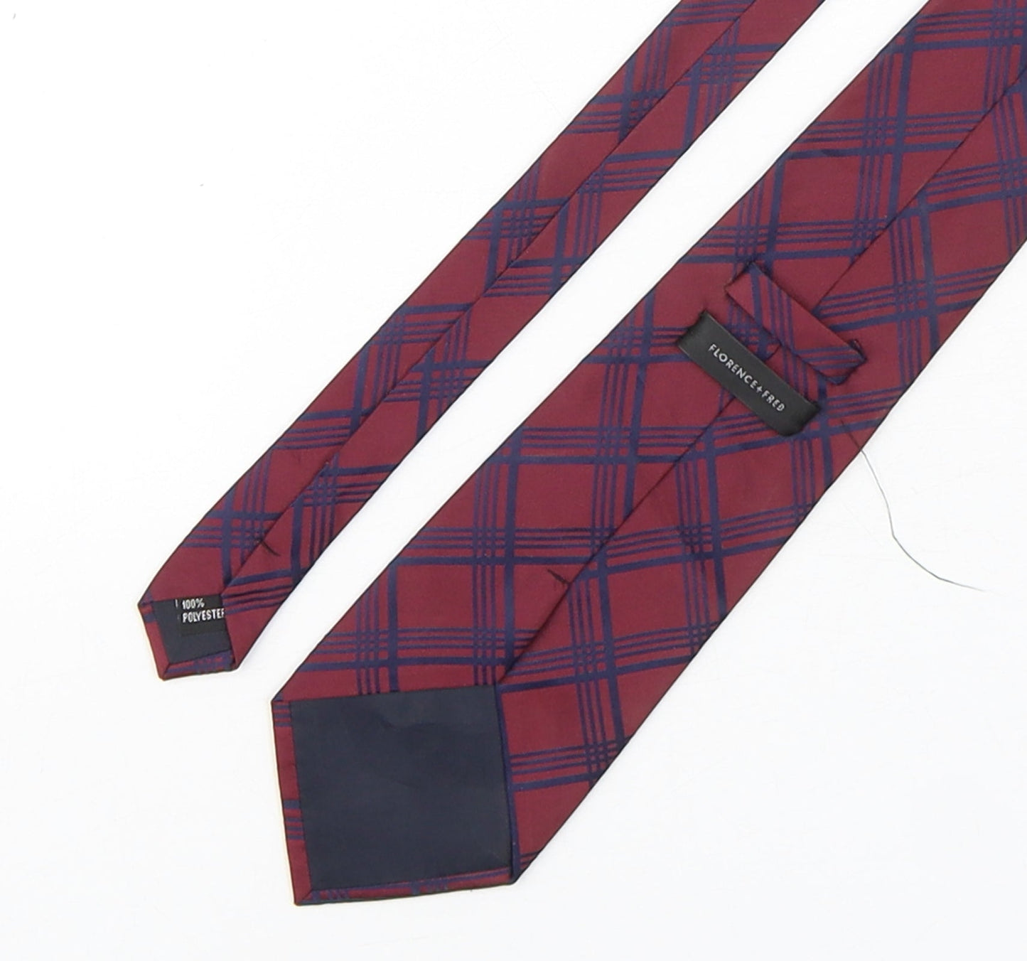 F&F Mens Multicoloured Plaids & Checks Polyester Pointed Tie One Size