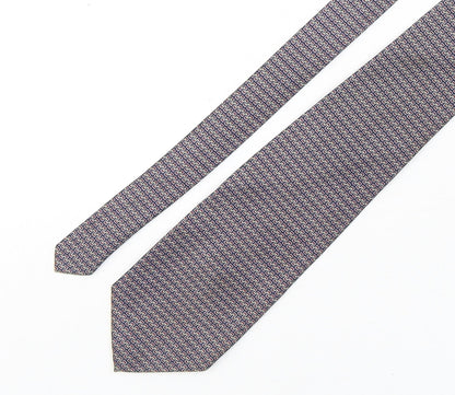 Rene Chagal Mens Multicoloured Geometric Silk Pointed Tie One Size