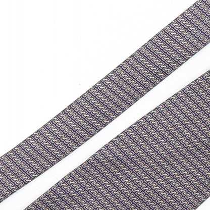 Rene Chagal Mens Multicoloured Geometric Silk Pointed Tie One Size