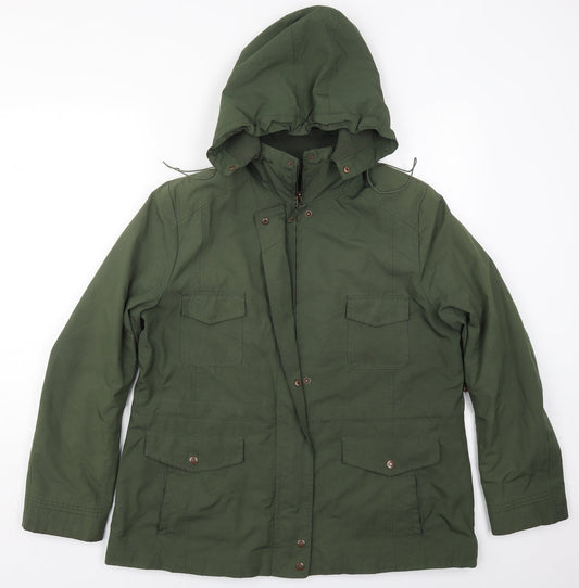Klass Womens Green   Jacket Coat Size L  Zip