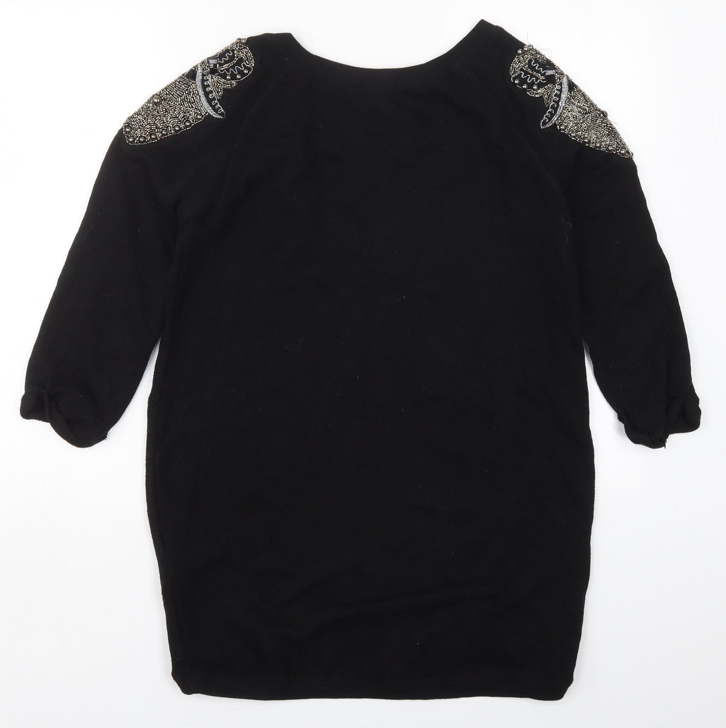 H&M Womens Black  Cotton Pullover Sweatshirt Size M  Pullover