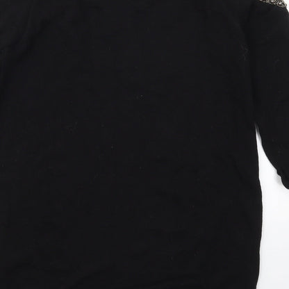 H&M Womens Black  Cotton Pullover Sweatshirt Size M  Pullover