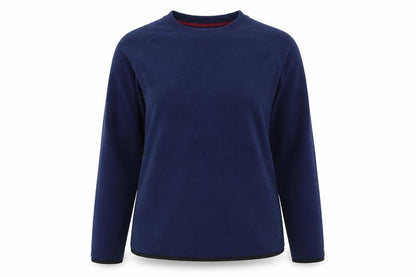 Front view of Crane women’s blue polyester pullover sweatshirt, size M