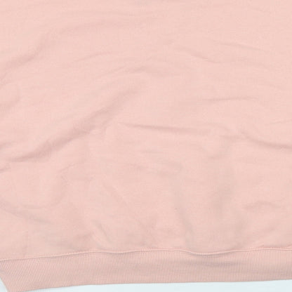 H&M Womens Pink  Cotton Pullover Sweatshirt Size XS   - 'Angel Youth'