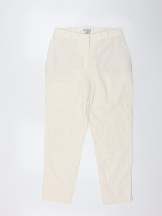 Womens UK Size 8 H&M Regular Fit  Ivory Trousers