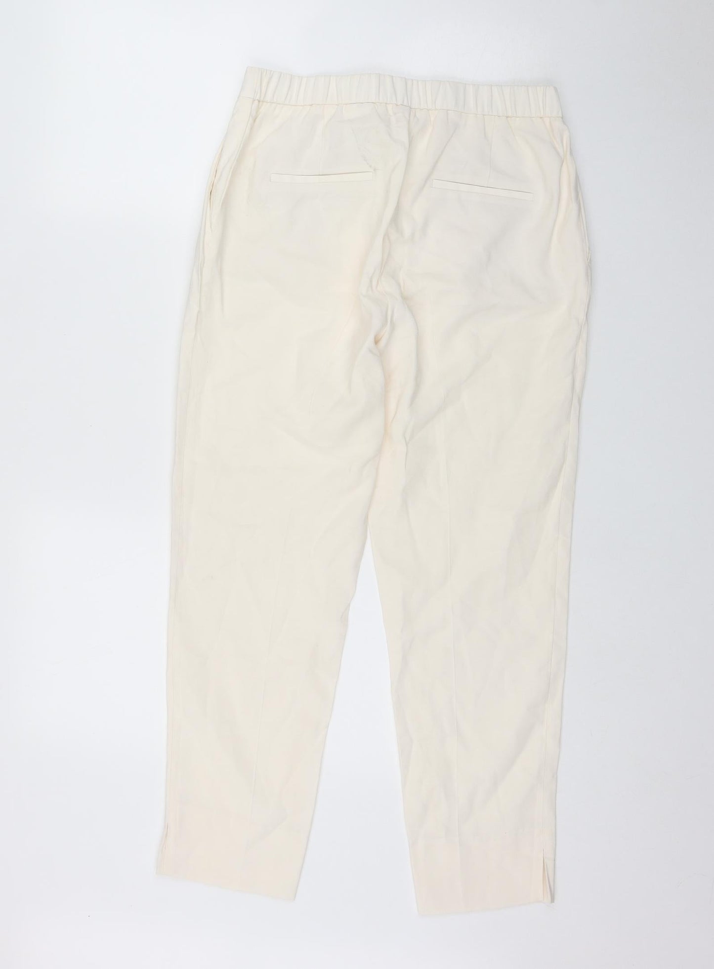 Womens UK Size 8 H&M Regular Fit  Ivory Trousers