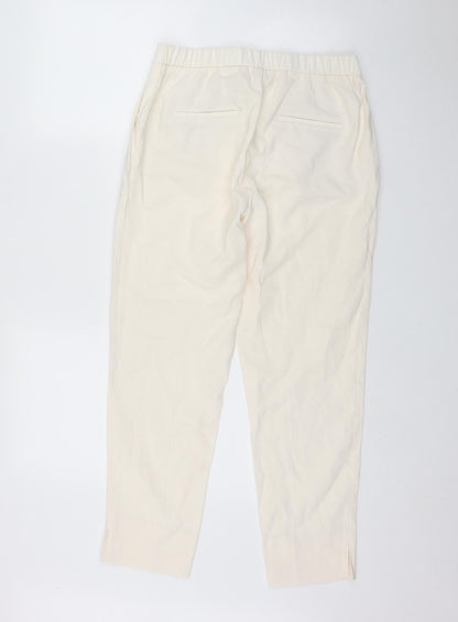 Womens UK Size 8 H&M Regular Fit  Ivory Trousers