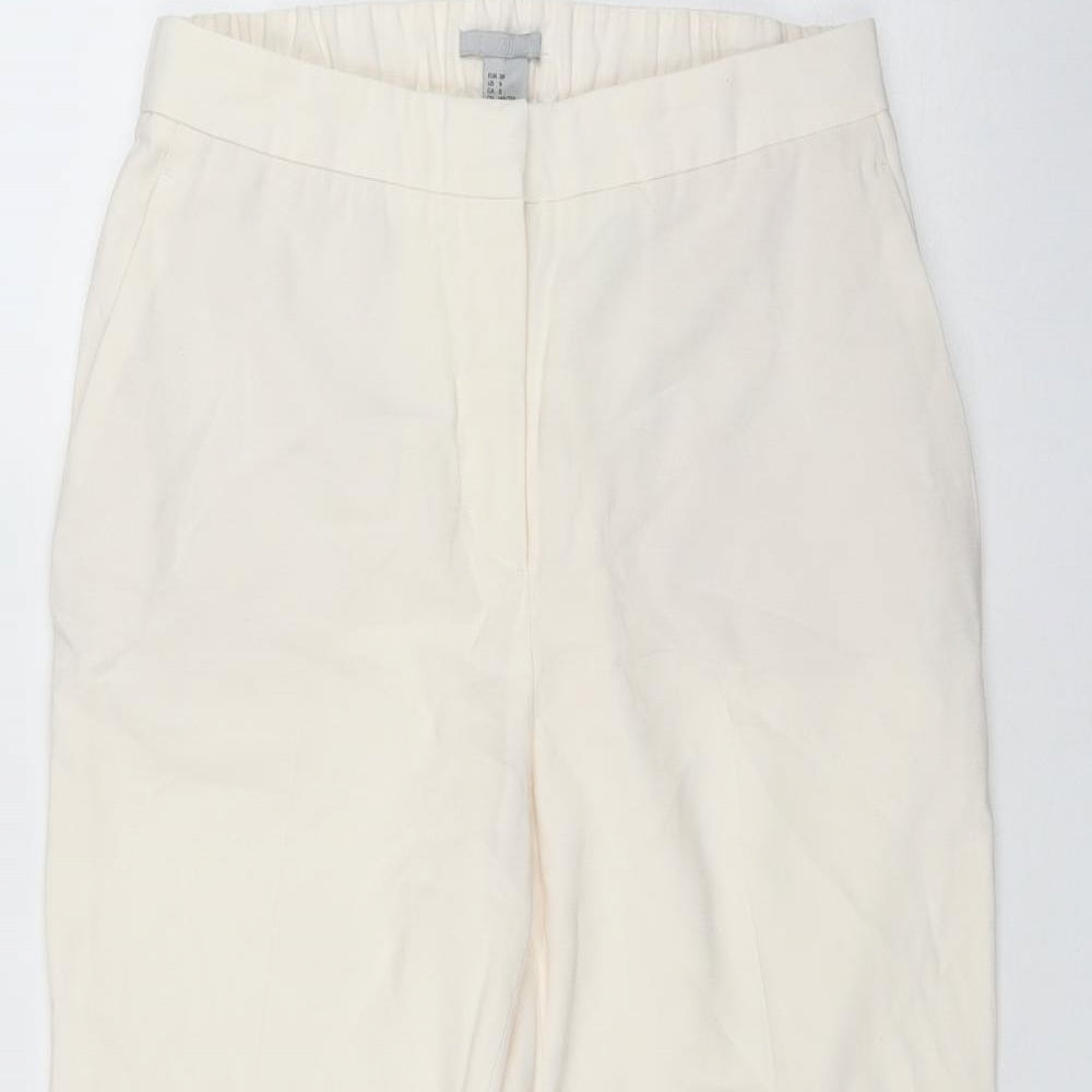 Womens UK Size 8 H&M Regular Fit  Ivory Trousers